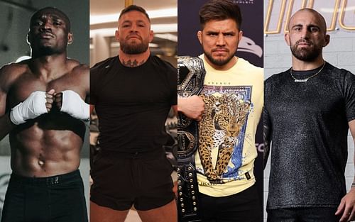 Kamaru Usman, Conor McGregor, Henry Cejudo, Alexander Volkanovski (left to right) [Credits: @usman84kg, @thenotoriousmma, @henry_cejudo, and @alexvolkanovski via Instagram]