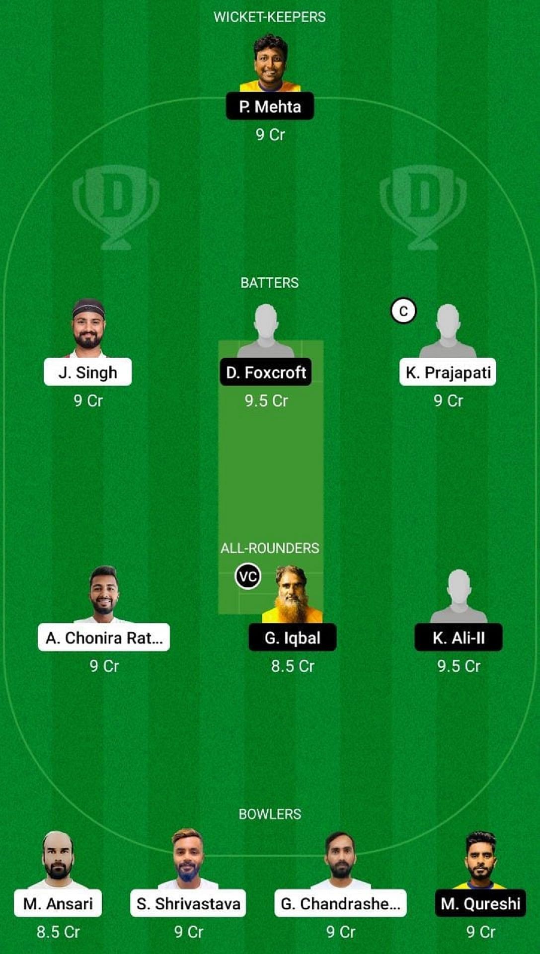 QUT vs GGI Dream11 Fantasy Suggestion #2