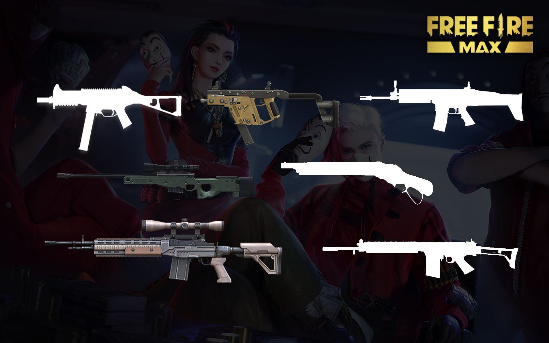 These guns in Free Fire MAX will make it easier for beginners to increase their K/D ratio (Image via Sportskeeda)