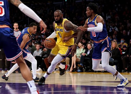 Los Angeles Lakers superstar LeBron James in action