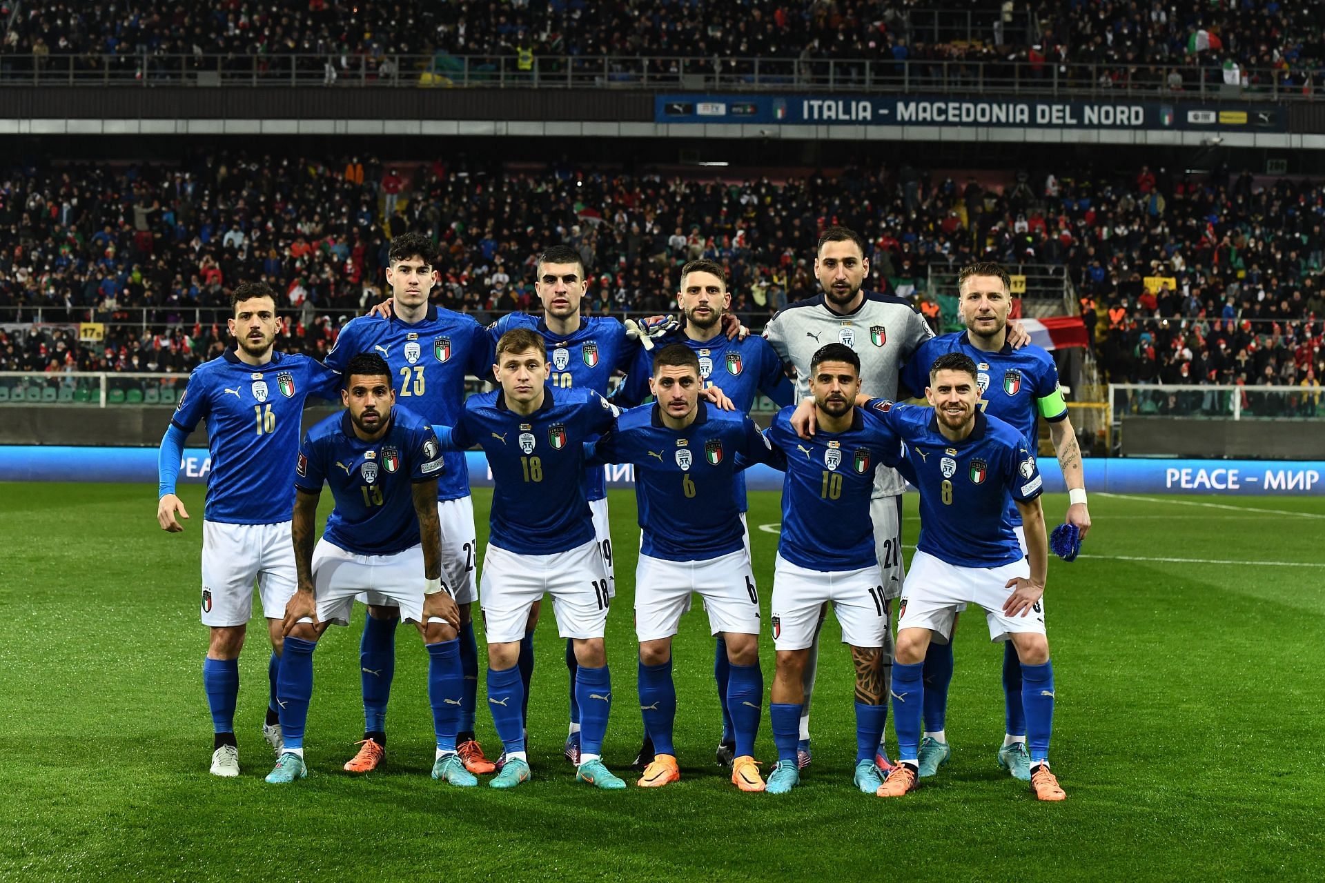 The Azzurri were without some key players against North Macedonia in the knockout round playoffs - 2022 FIFA World Cup Qualifier