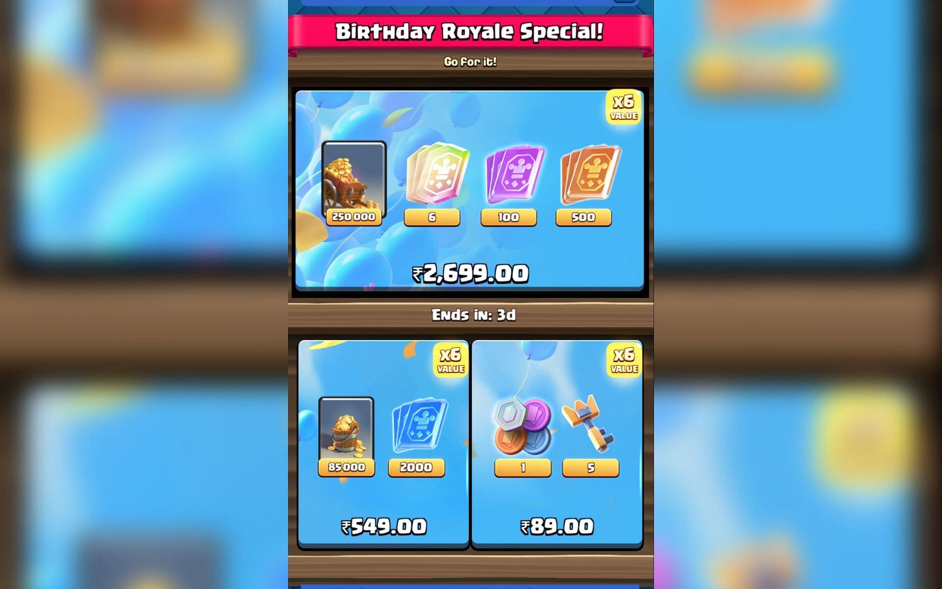 The birthday royale special offers (Image via Sportskeeda)