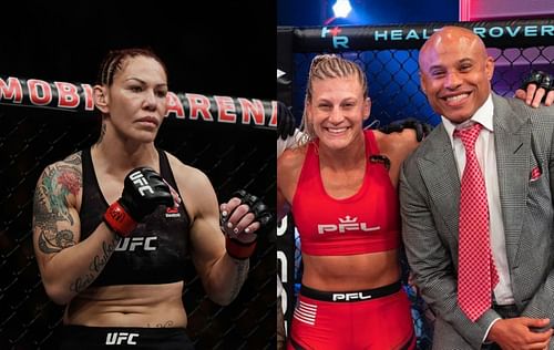 Cris Cyborg (left), Kayla Harrison (center) & Ali Abdelaziz (right) [Image Credits- @judokayla on Instagram]