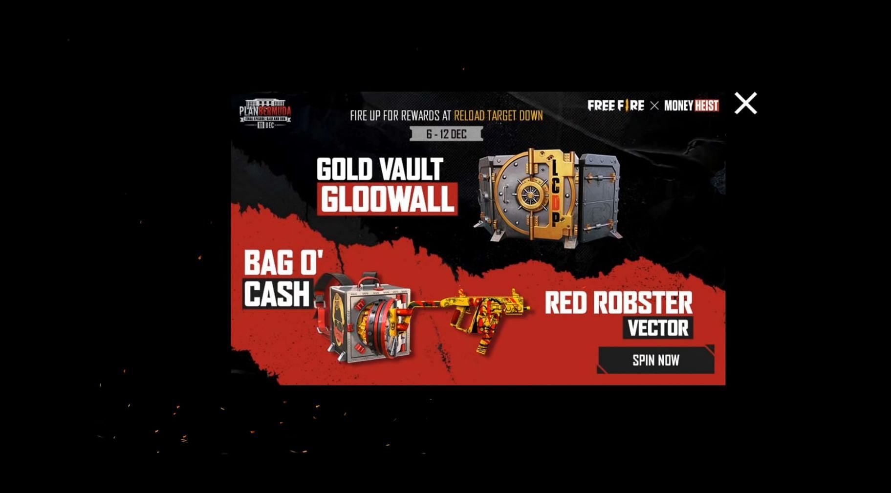 Gold Vault arrived via second Money Heist collab (Image via YouTube/Apd free fire legends)