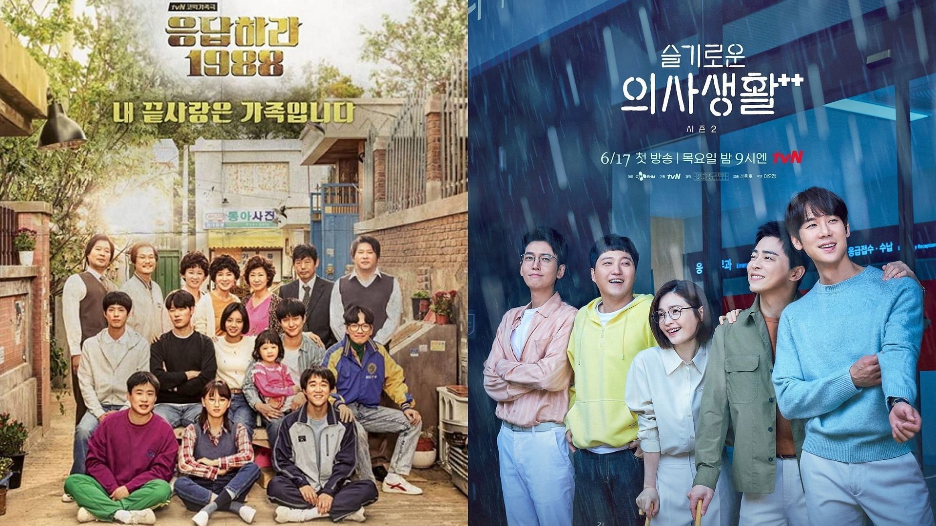 &#039;Reply 1988&#039; and &#039;Hospital Playlist&#039; main posters (Images via IMDb)