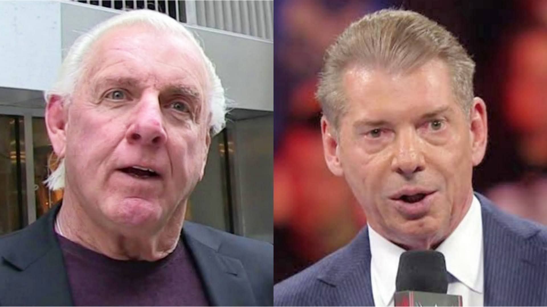 Ric Flair (left) and Vince McMahon (right)