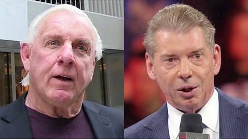 WWE Hall of Famer Ric Flair (L) and Vince McMahon (R) 