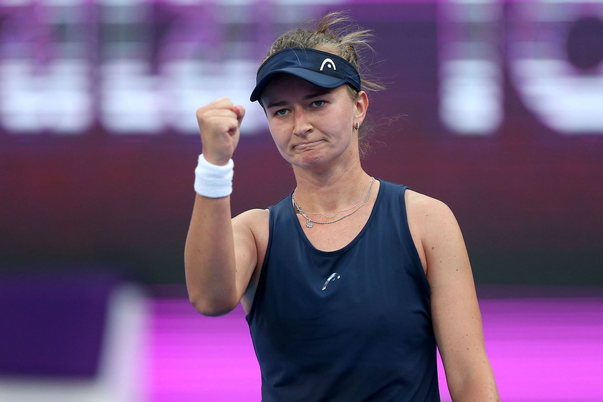 Barbora Krejcikova at the 2022 Qatar Open.