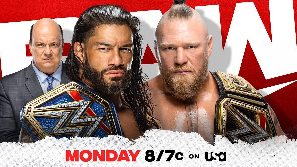 Roman Reigns and Brock Lesnar will be on the final RAW before WrestleMania 38