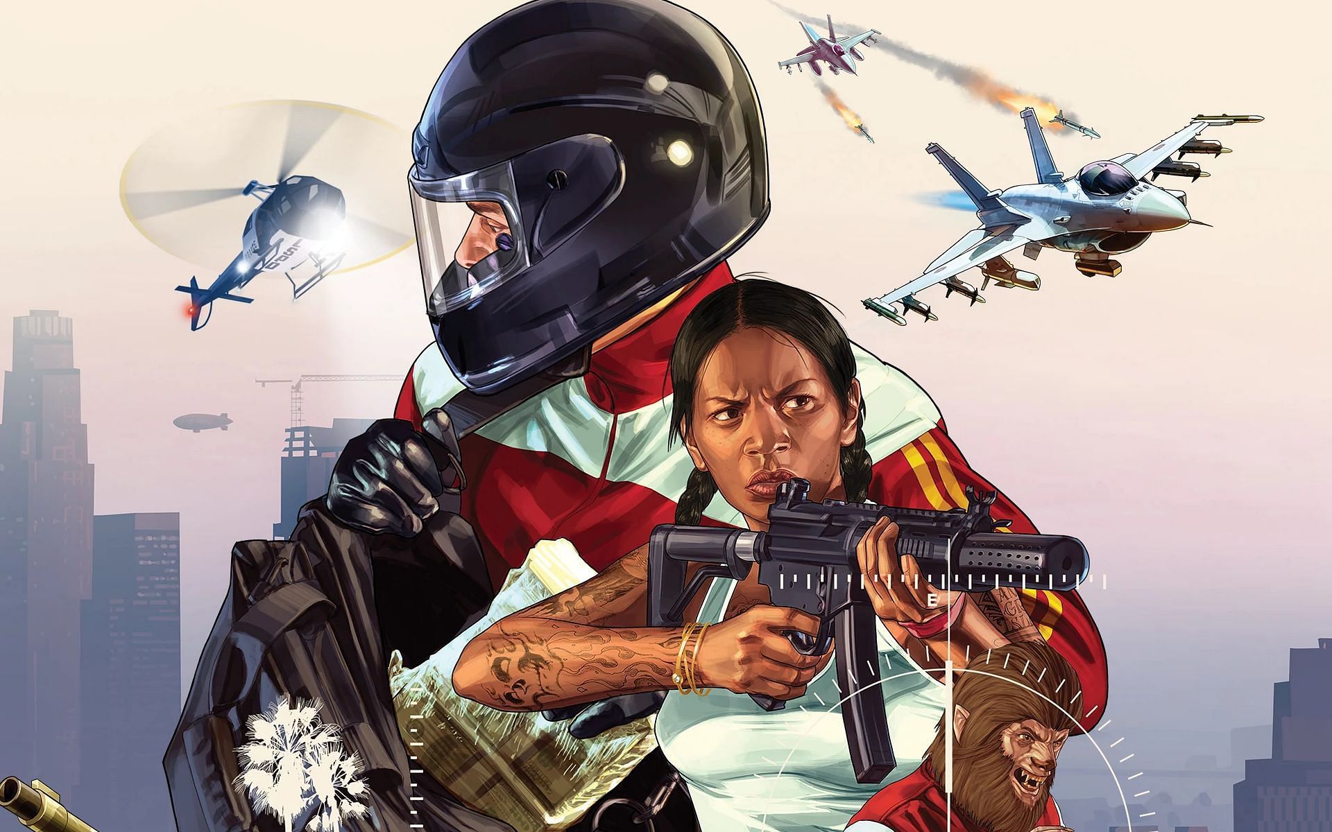 GTA Online&#039;s official artwork for Freemode Events (Image via Rockstar Games)