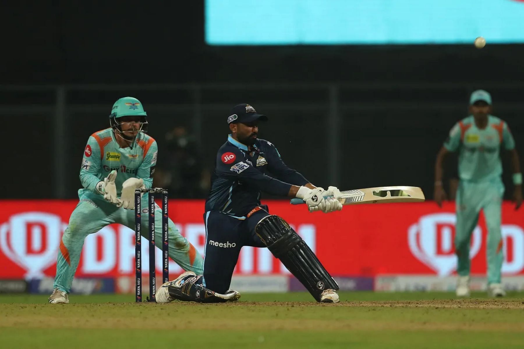 Rahul Tewatia played a match-winning knock for GT. Pic: IPLT20.COM