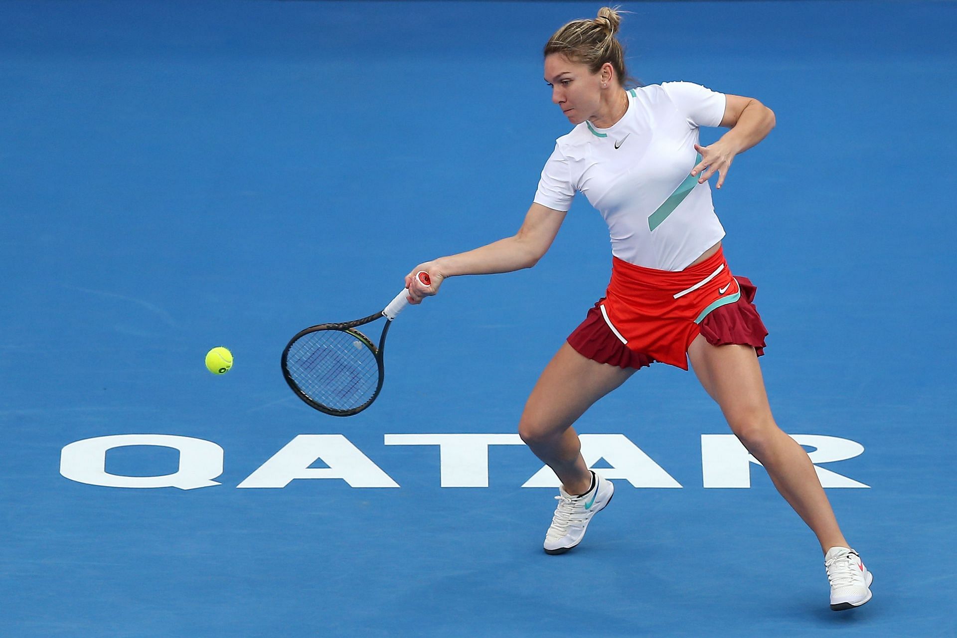 Simona Halep at the Qatar Open 2022