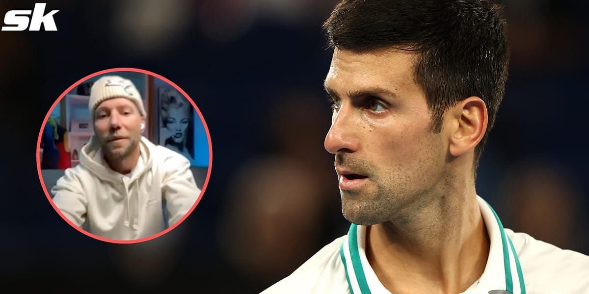 Rob Steckley [inset] hailed Novak Djokovic&#039;s courage while speaking on a recent podcast.