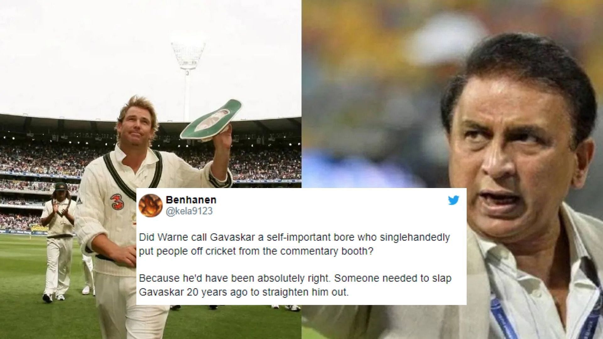 Gavaskar made controversial comments about the late Shane Warne