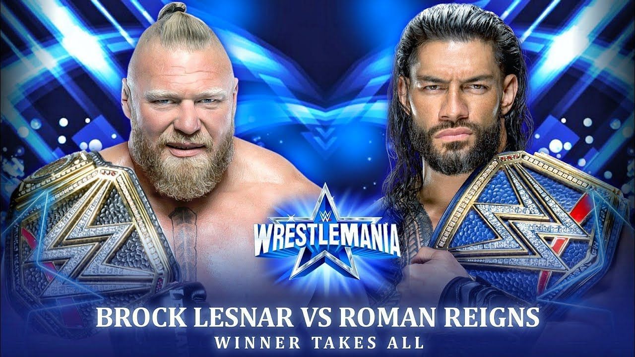 Brock Lesnar and Roman Reigns are set to face off at WrestleMania 38