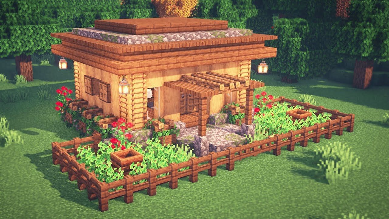 A bit more visually appealing than the classic starter type of house, this one can make players feel a bit more at home (Image via Zaypixel/YouTube)