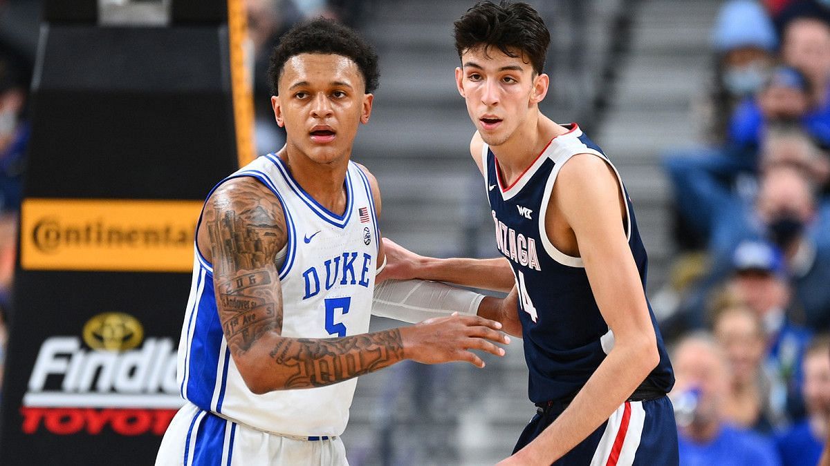 Duke freshman Paolo Banchero and Gonzaga freshman Chet Holmgren