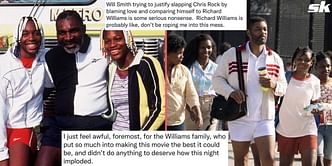"Venus and Serena Williams don't deserve to have their dad dragged into whatever this was" - Tennis fans unhappy with Will Smith's controversial Oscar speech
