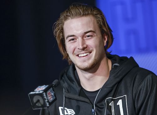 Former Pitt quarterback Kenny Pickett at NFL Combine