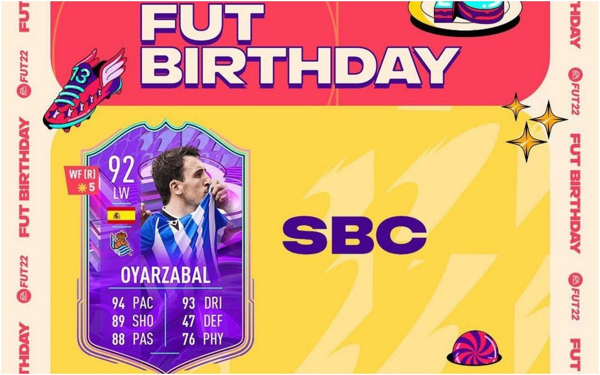 FUT Birthday Mikel Oyarzabal SBC is now live in FIFA 22 Ultimate Team (Image via EA Sports)