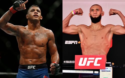 Gilbert Burns (left) and Khamzat Chimaev (right) (Images via Getty)