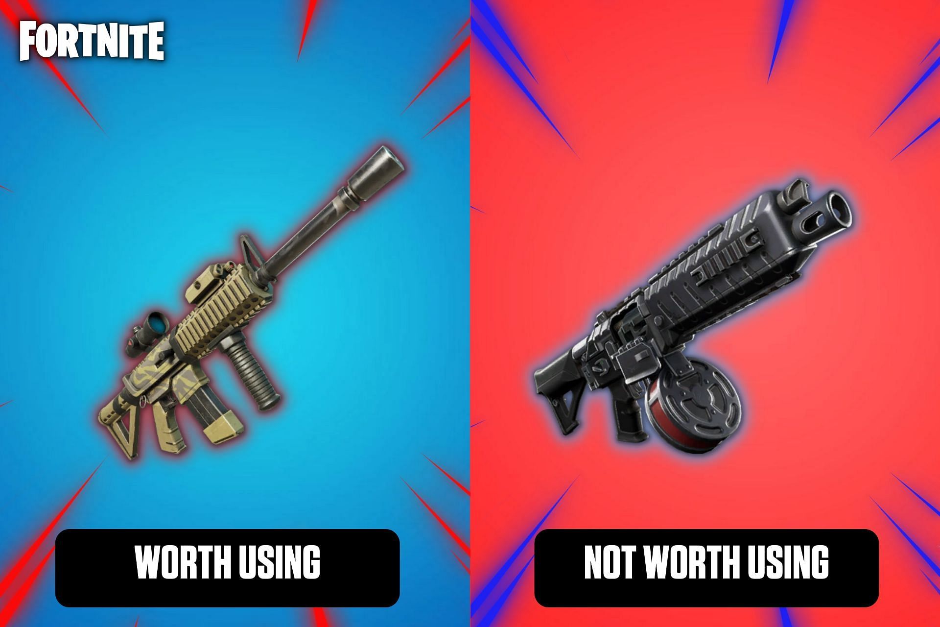 Not all weapons in Fortnite Chapter 3 Season 2 are useful in battle (Image via Sportskeeda)