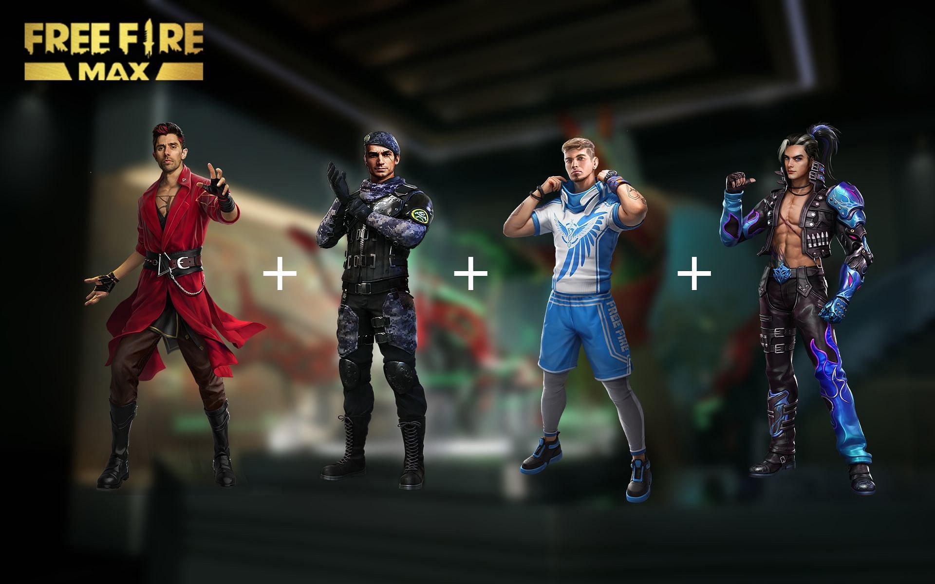 This is an optimum character combination for Free Fire MAX (Image via Sportskeeda)