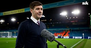 Video: Aston Villa boss Steven Gerrard scores with one-touch finish while training for Liverpool Legends