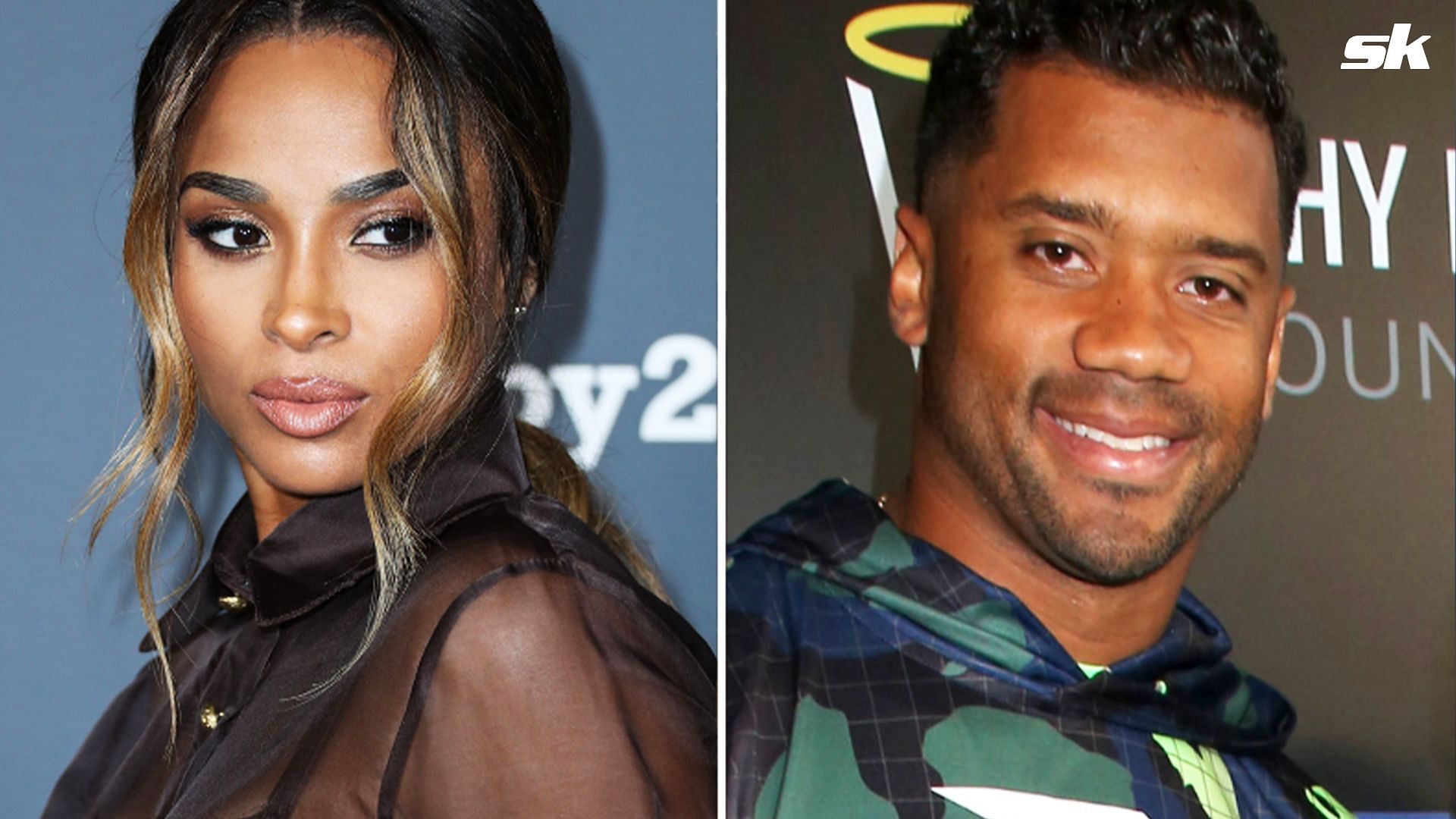 Quarterback Russell Wilson and wife Ciara