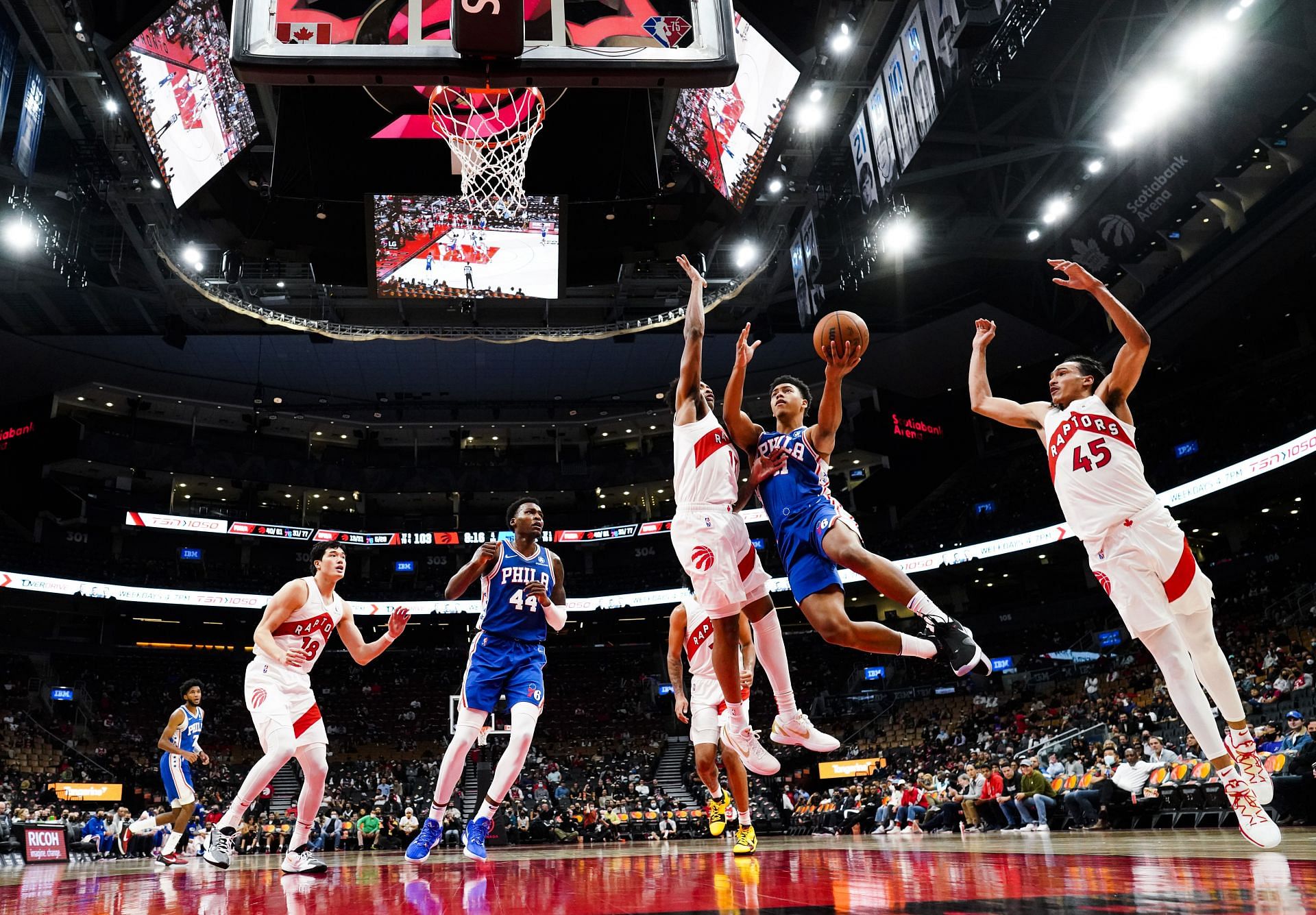 Jaden Springer in action for the Philadelphia 76ers.