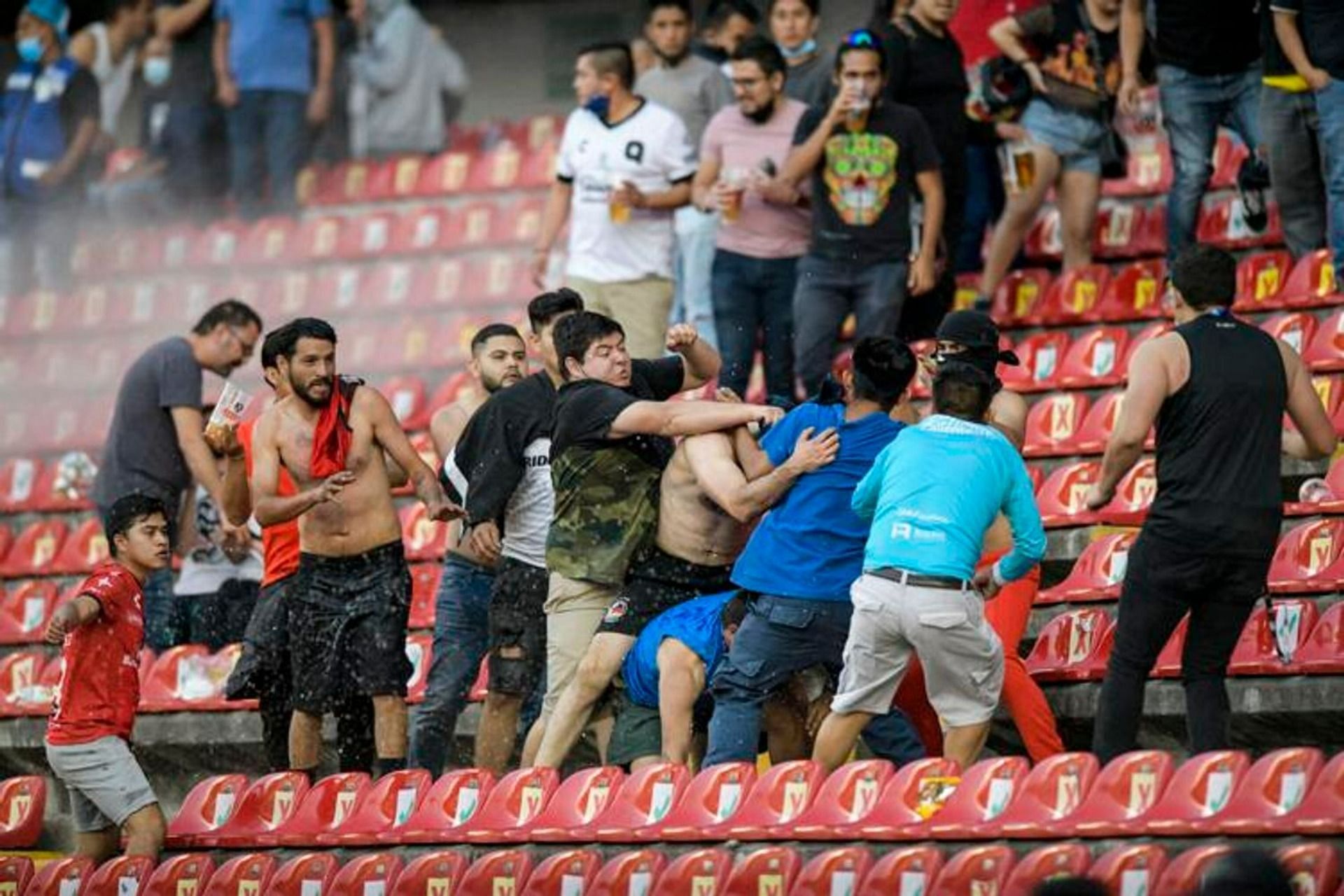 Mexican soccer game brawl leaves fans severely injured (Image via AP)