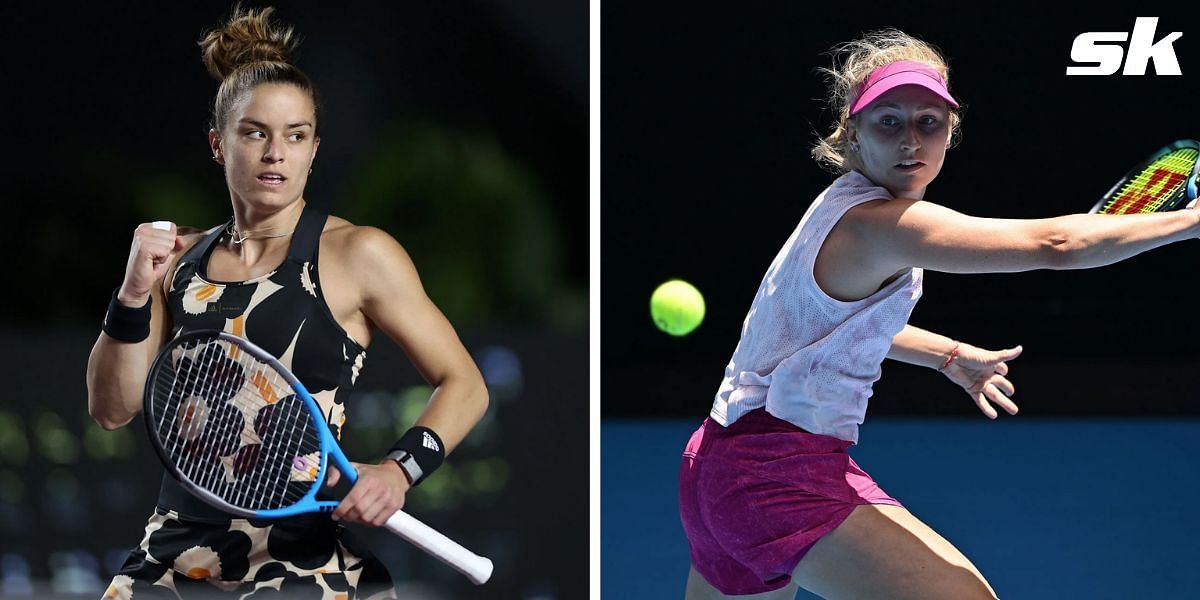 Maria Sakkari (L) and Daria Saville