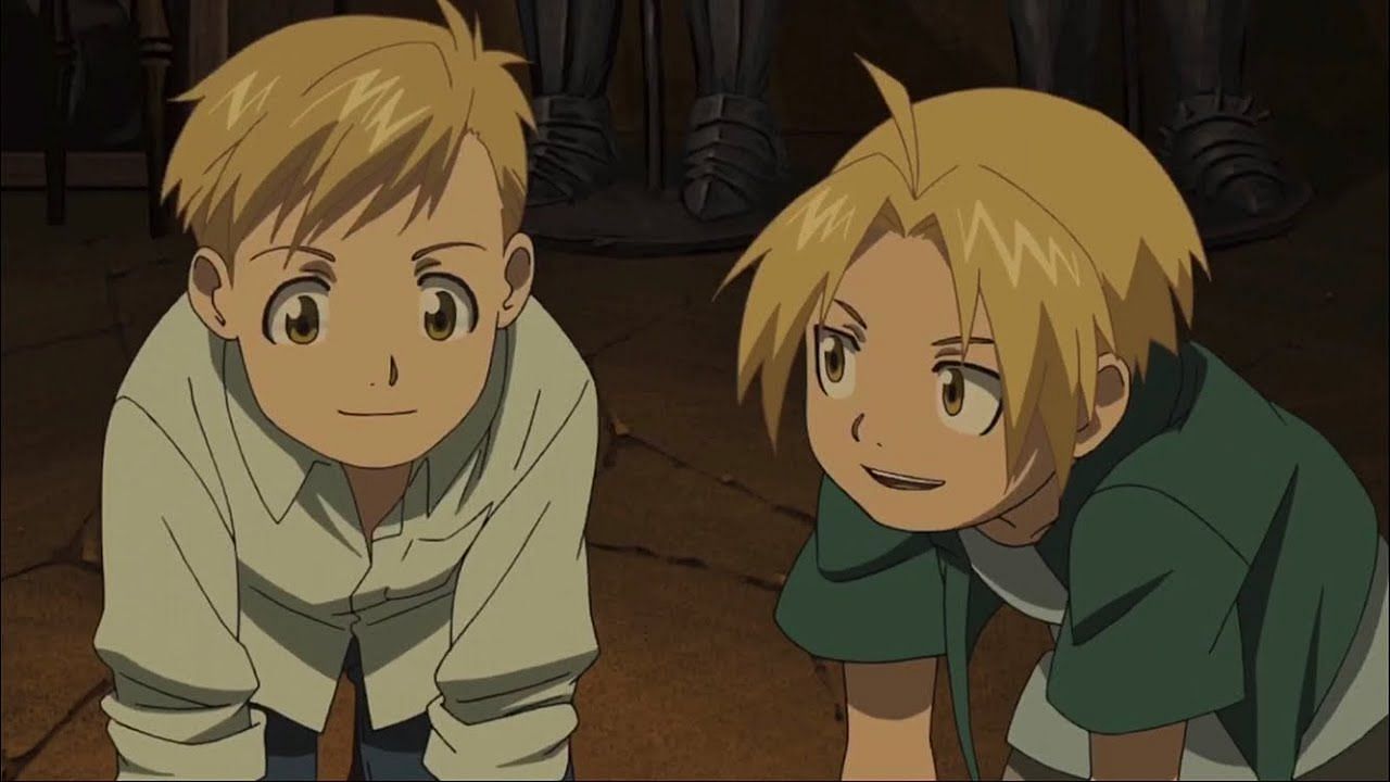Alphonse and Edward as seen in the anime Fullmetal Alchemist: Brotherhood (Image via Studio Bones)