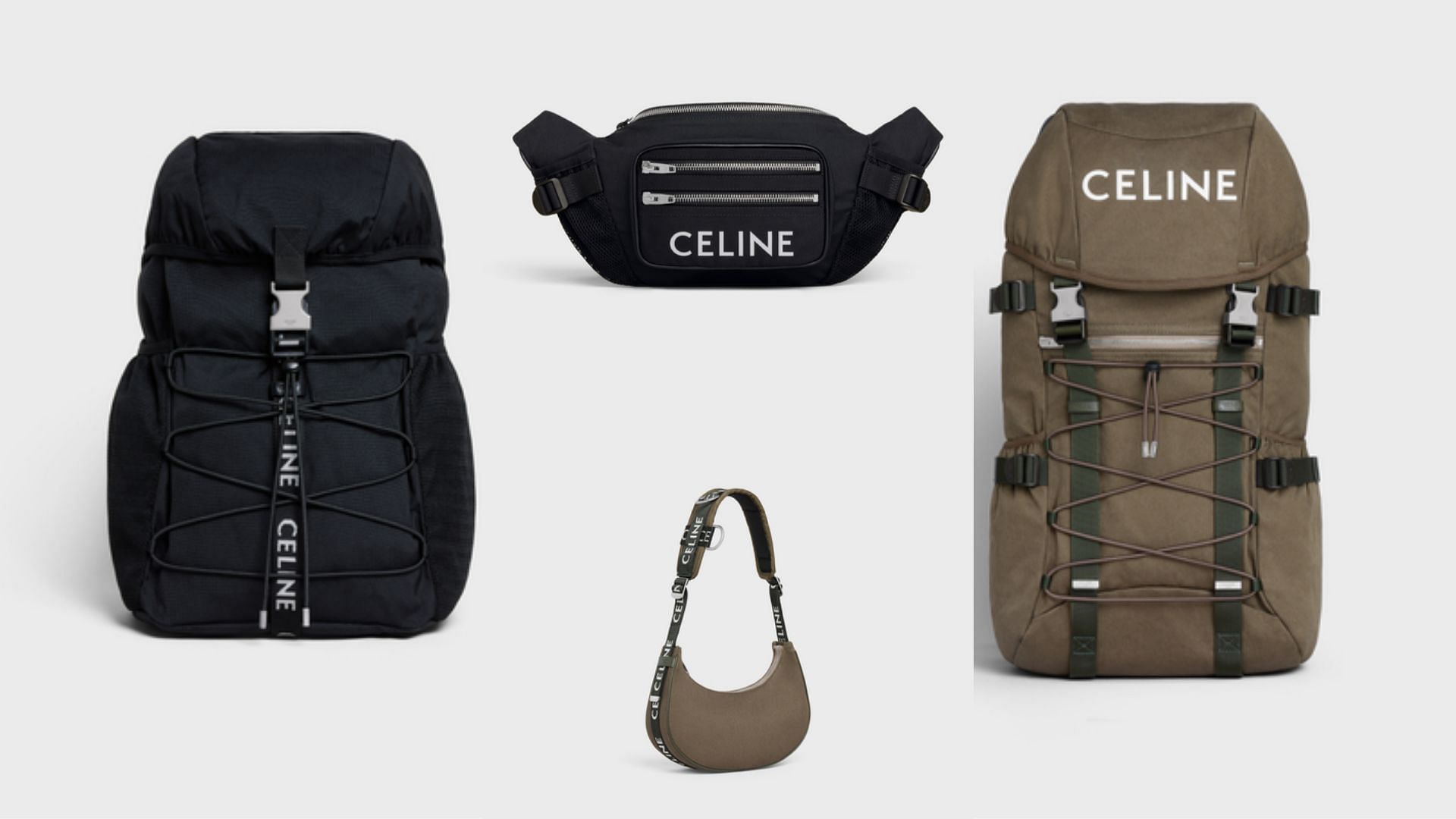 The trekking bag collection by Hedi Slimane&#039;s Homme (Image via celine.com)