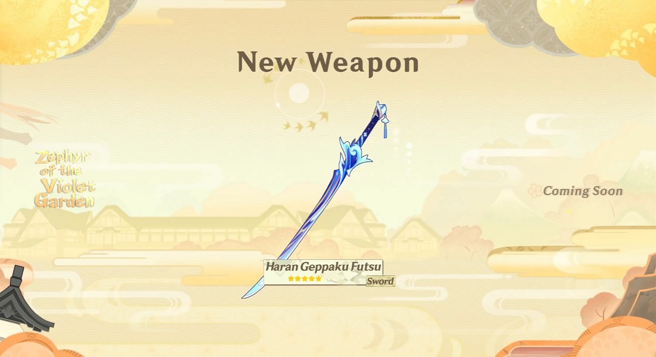 Haran Geppaku Futsu sword (Image via HoYoverse)