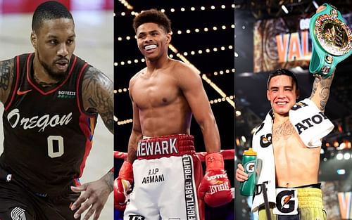 Damian Lillard, Shakur Stevenson, and Oscar Valdez