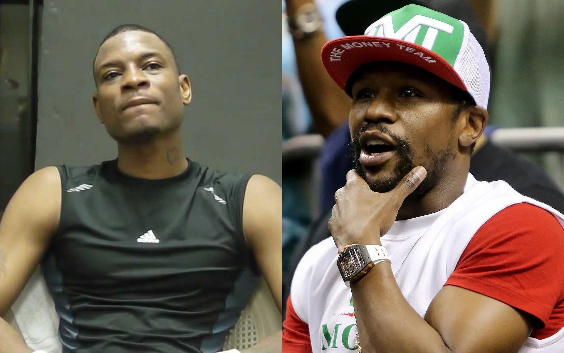 Don Moore (left) and Floyd Mayweather (right)