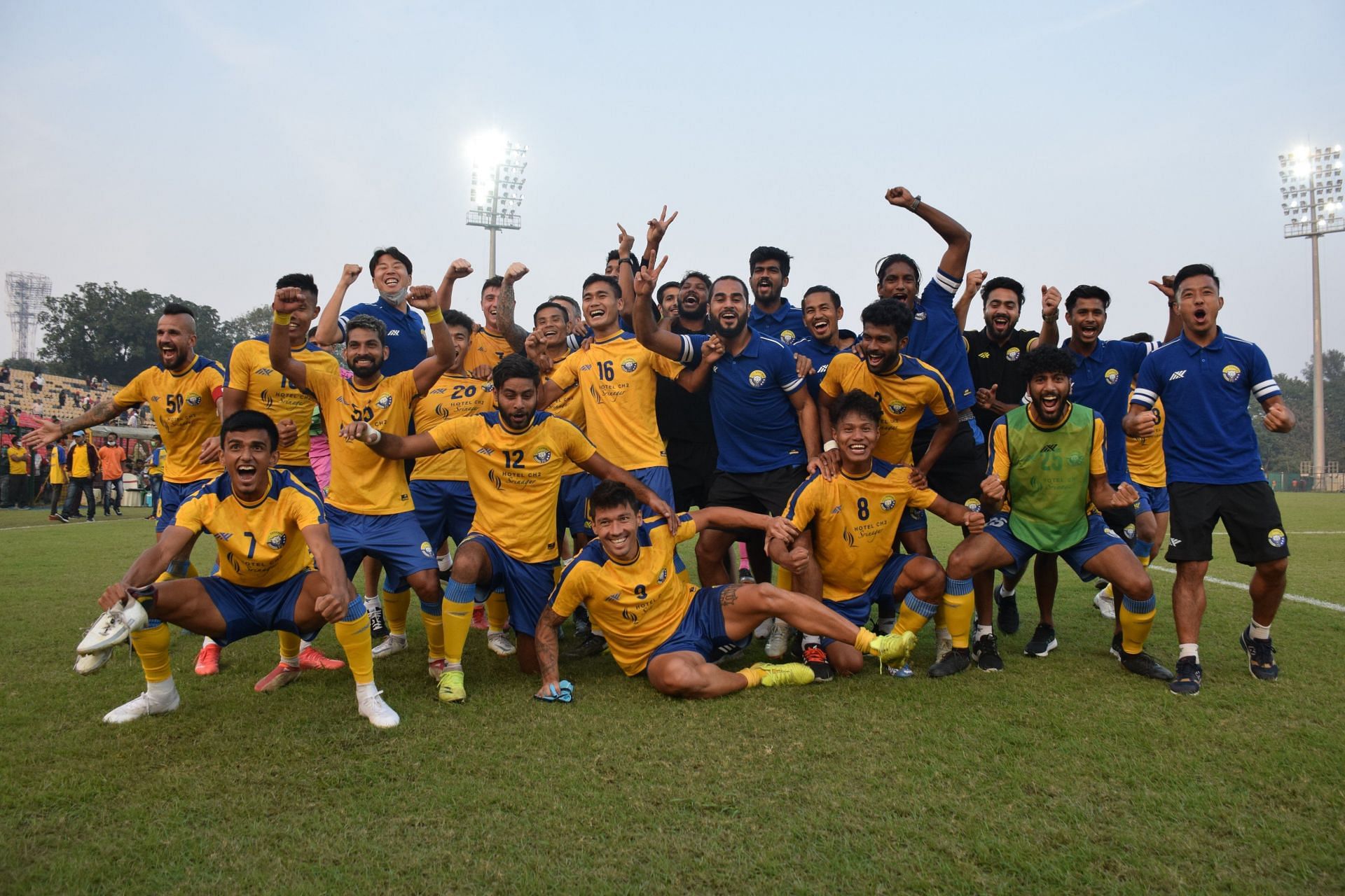 Real Kashmir players in action (Image courtesy: AIFF Media Team)