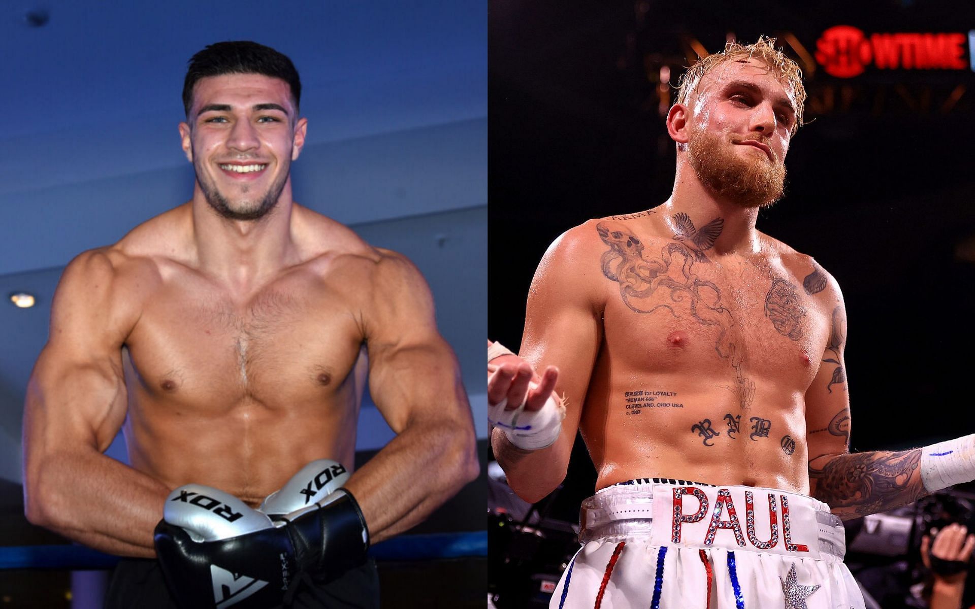 Tommy Fury (left) and Jake Paul (right)