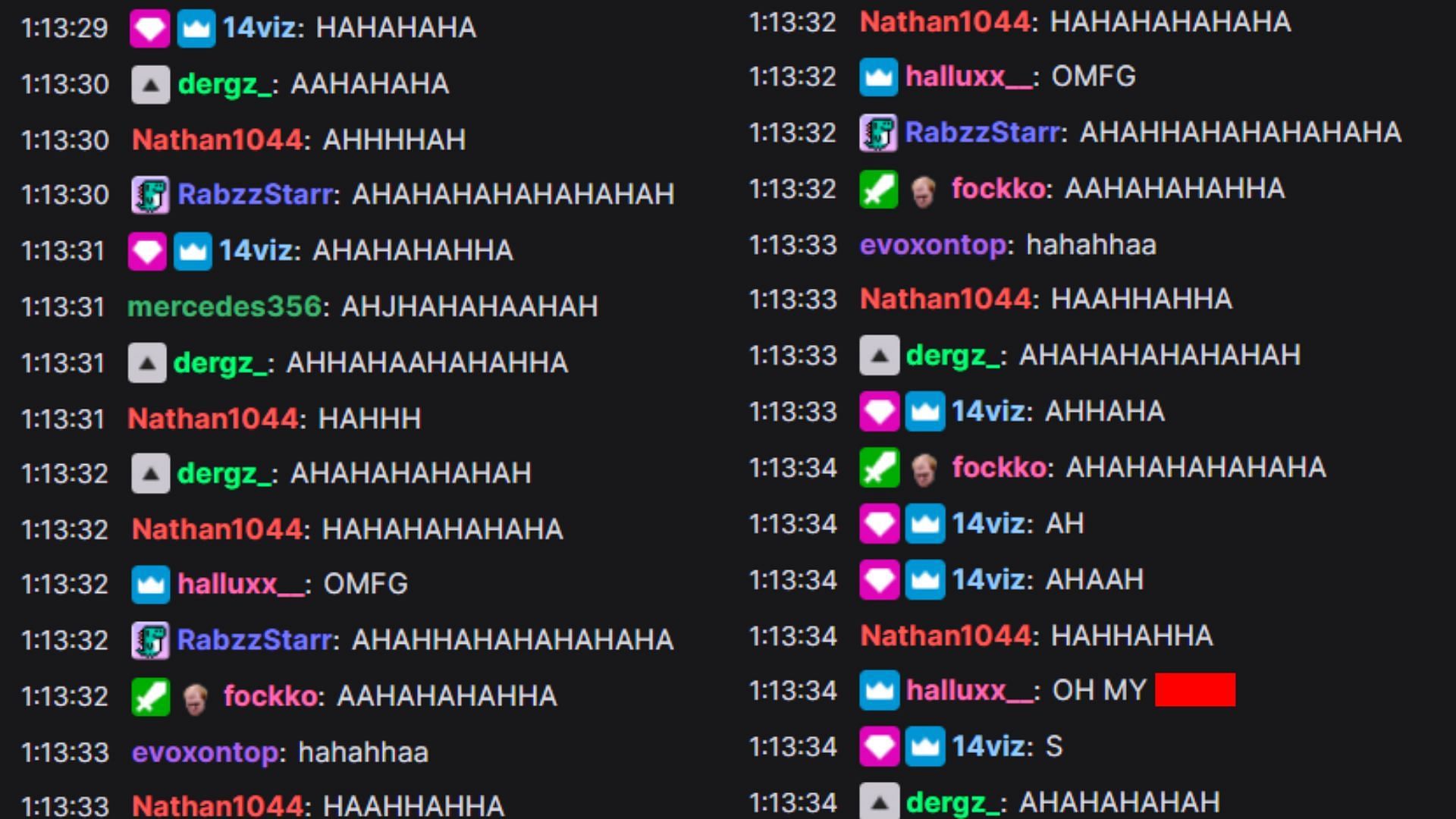 The chat was left in splits (image via Crroe/Twitch)