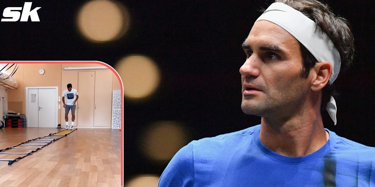Roger Federer uploaded a video on Instagram, showcasing his training regime.