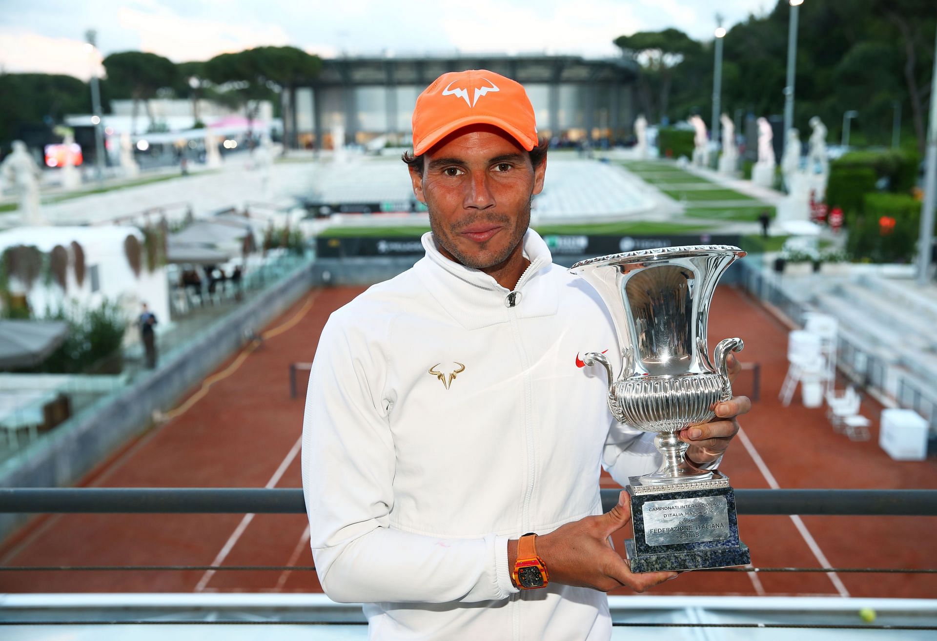 Rafael Nadal defending his title at the 2019 Rome Masters with a bagel over Novak Djokovic