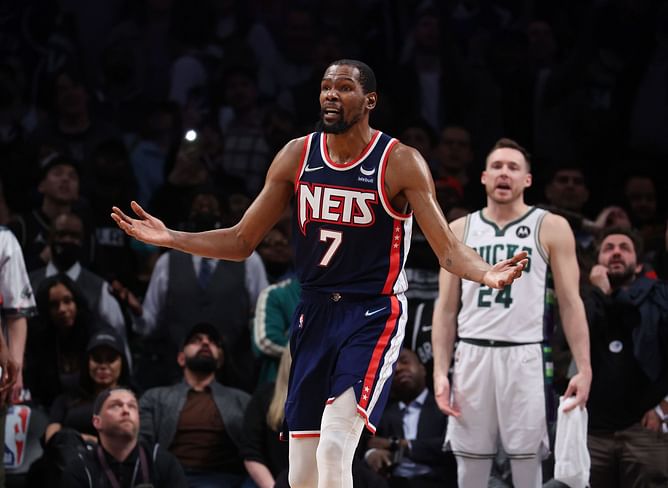 “If Kevin Durant just wore a size 17 sneaker he still misses both those shots” - Nick Wright criticizes Brooklyn Nets talisman as he misses two clutch shots in OT loss vs Bucks