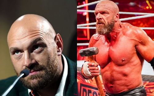 Tyson Fury (left) and Triple H (right)