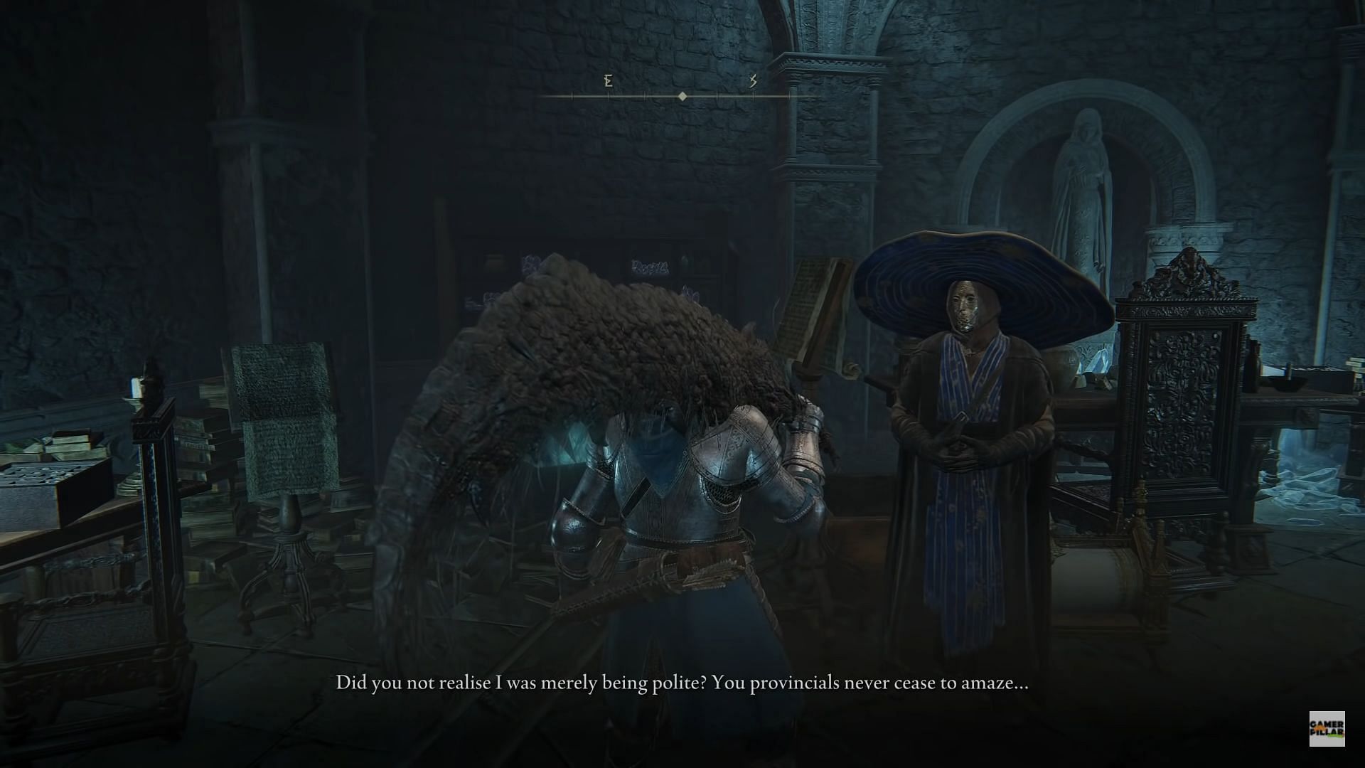 Speak with Seluvis in Elden Ring and find out information on Nokron (Image via Gamerpillar/YouTube)