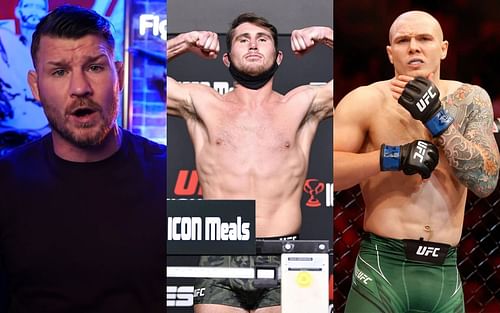 Michael Bisping(left) via YouTube/ Michael Bisping; Darren Till (C); Marvin Vettori (R)