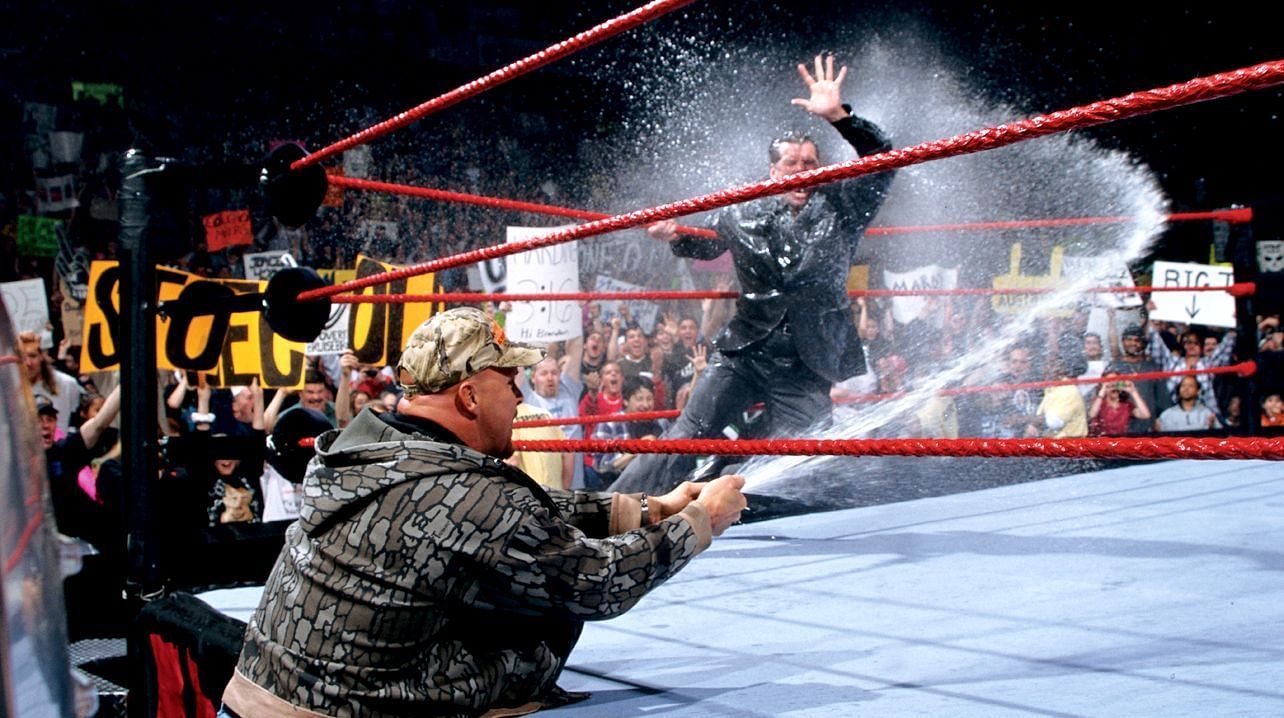 Austin doused Vince McMahon in beer