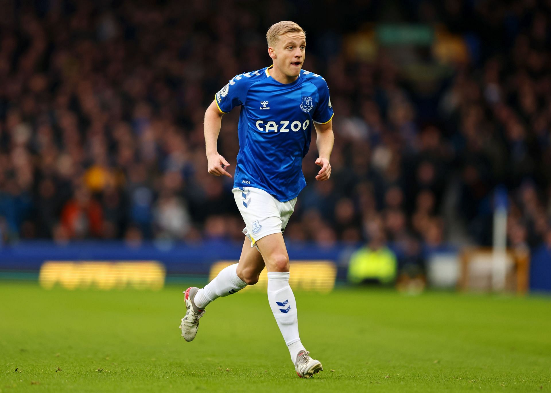 Van de Beek left Manchester United for Everton on loan in January