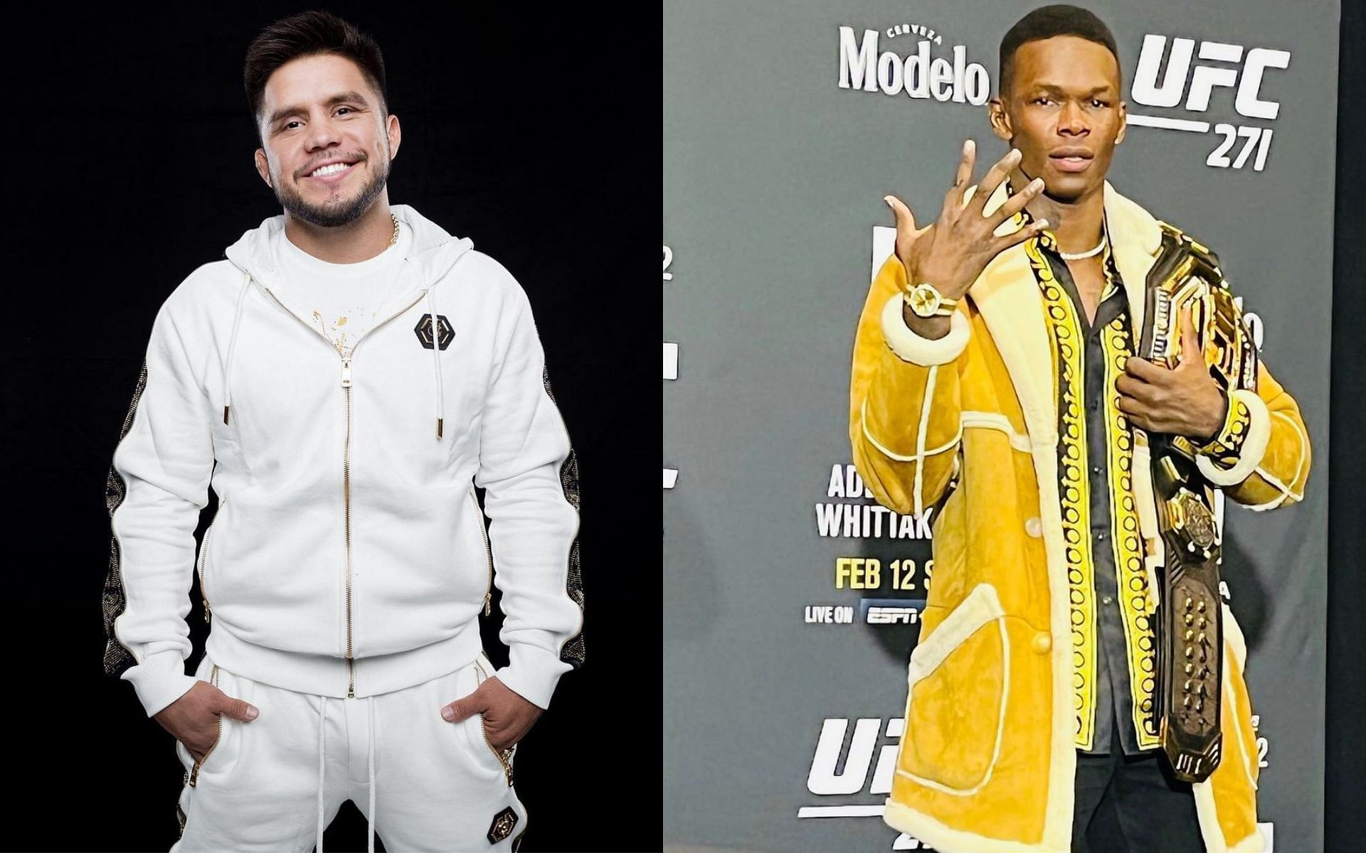 Henry Cejudo (left) and Israel Adesanya (right) [Images via @henry_cejudo and @stylebender on Instagram]