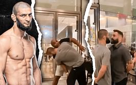 Watch: When Khamzat Chimaev wrestled Daniel Cormier and faced off with Michael Chiesa at a restaurant
